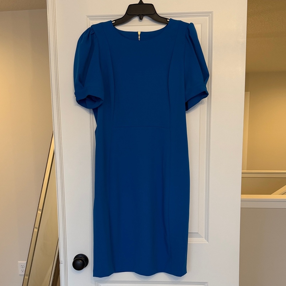 DKNY vibrant blue dress in size 14
